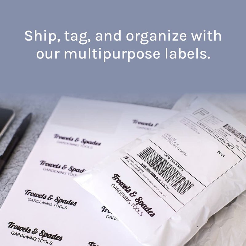 Premium Label Supply White Sticker Address Labels - 2"" x 4"" - Laser/Inkjet Compatible - (10 per Sheet), 100 Sheets - 1,000 Total Adhesive Labels - Image 5